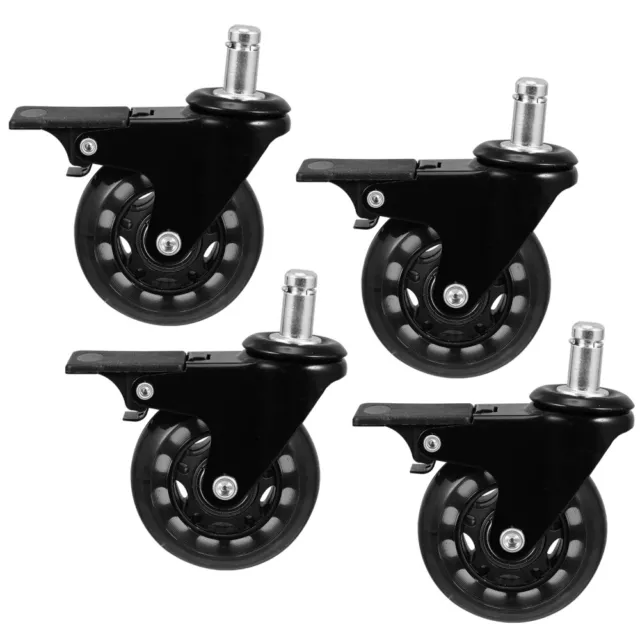 4x2.5" Caster Wheels w/ Brakes Office Chair Swivel Locking Replacement