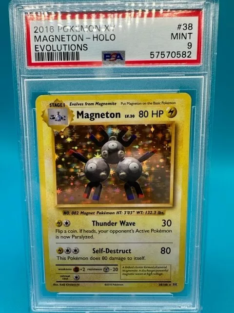 Magneton 2016 Pokemon XY Evolutions 38/108 Graded PSA 9 Mint