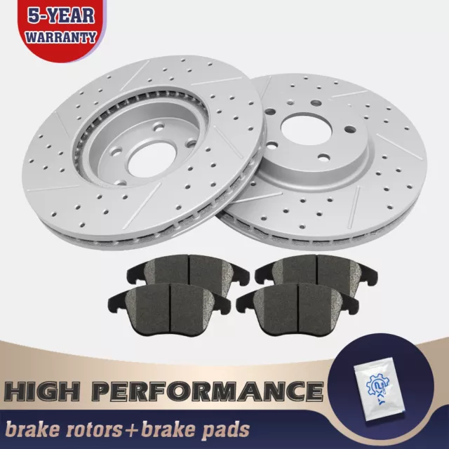 300mm Front Disc Rotors + Ceramic Brakes Pads Kit for Ford Fusion Lincoln MKZ