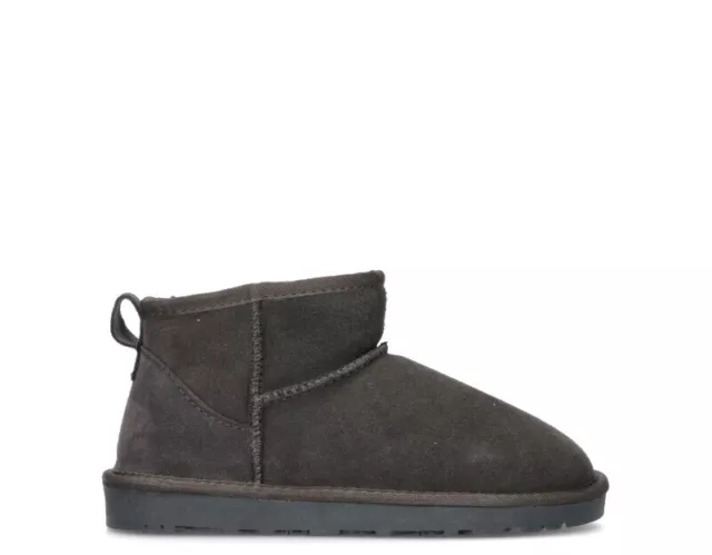 Chaussures Emidi 'Femme Ugg Gris Cuir Naturel, en Daim Minisuede-Grey