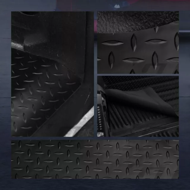 For 2004-2022 Nissan Titan 5.7 Ft Black Rubber Diamond Truck Bed Floor Mat Liner 3