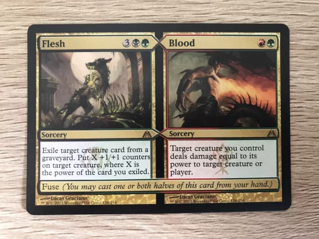 Flesh / Blood MTG Magic the Gathering Card NM Near Mint Dragon's Maze