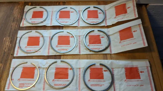 Three Sets of Hepolite Piston Rings Petter Std RZ25074 - Old New Stock