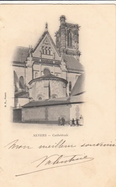 NEVERS cathédrale timbrée 1902