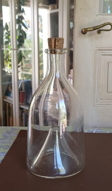 ANCIENNE GOUJONNIÈRE, BOUTEILLE A VAIRONS EN VERRE SOUFFLÉ