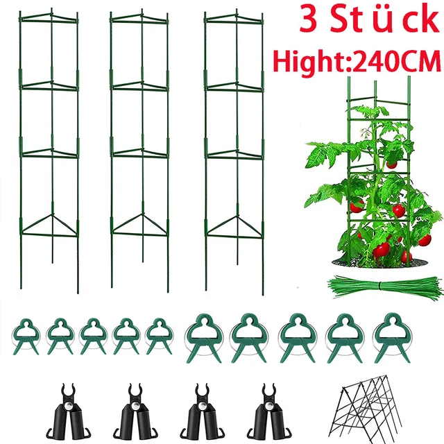3x Rankhilfe Pflanzstab Gemüserankturm Tomatensäule Pflanzen Stütze Rankstab DE