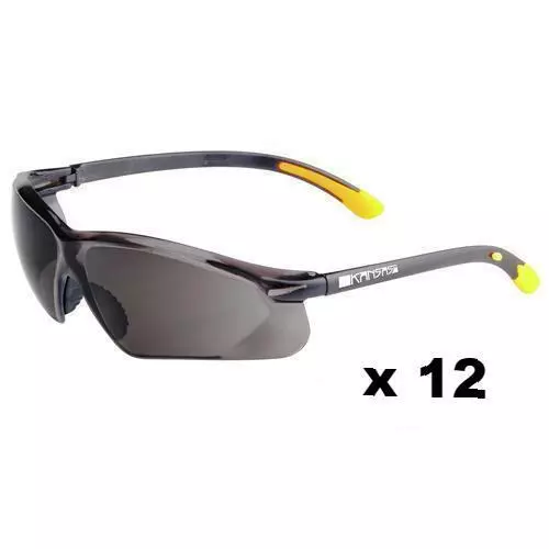 Maxisafe Kansas Safety Glasses AS/NZS1337 Anti Scratch Fog Coating Smoke x 12