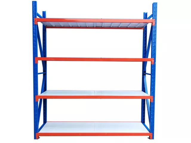 2M Length Garage Warehouse Metal Steel Storage Shelves Racking Racks Shelving