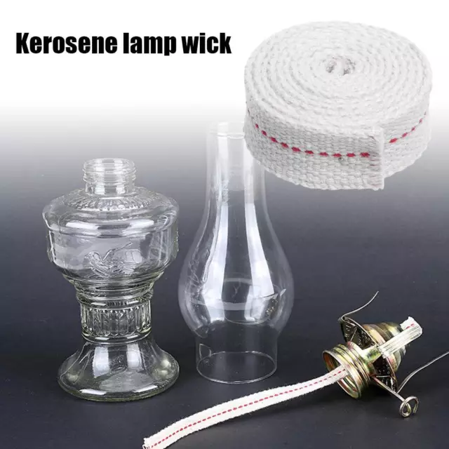 DIY Tool Cotton Core Oil Lamp Wick Flat Lampwick Barn Lantern Kerosene Lantern