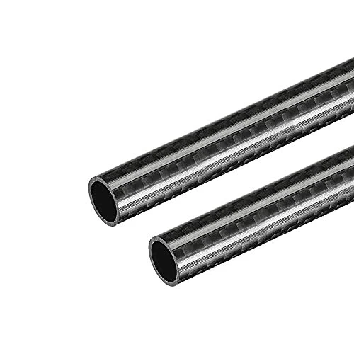 uxcell Carbon Fiber Tube 10x8x500mm RC Airplane Quadcopter Black Tube 3K Roll...