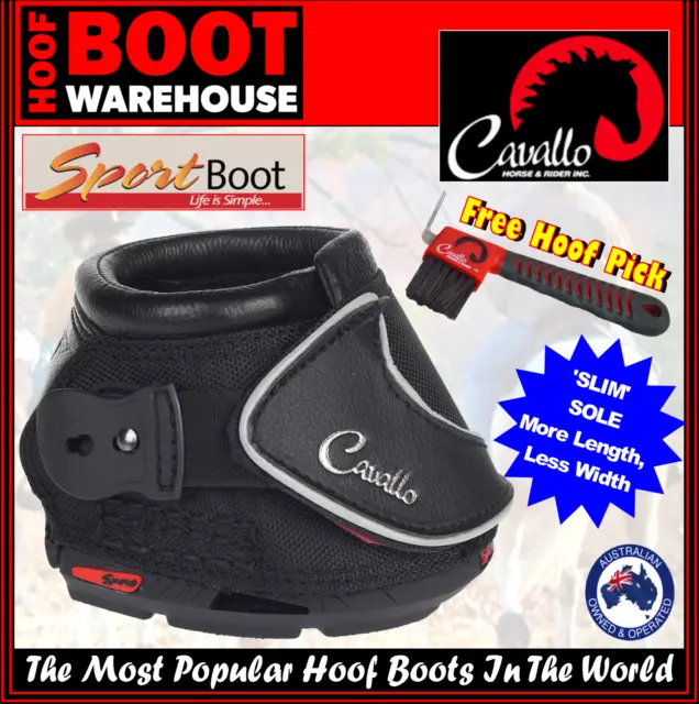Cavallo 'SPORT' Hoof Boots (Pair)  -  Horse Hoof Protection, Comfort  SLIM SOLE!