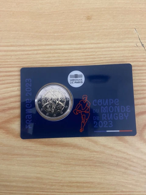 2 Euro France 2023 - Coupe du Monde de Rugby - Trésor du Patrimoine