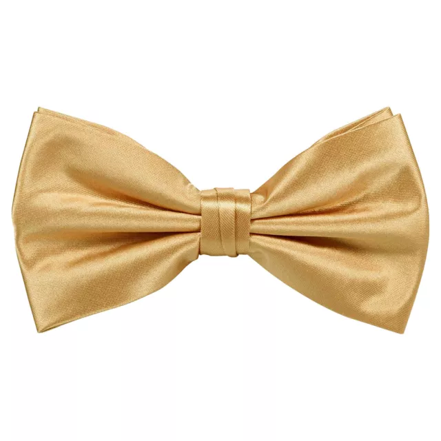 Mens Boys Bow Tie Satin Solid Plain Wedding Adjustable Pretied Bowtie Party Gift