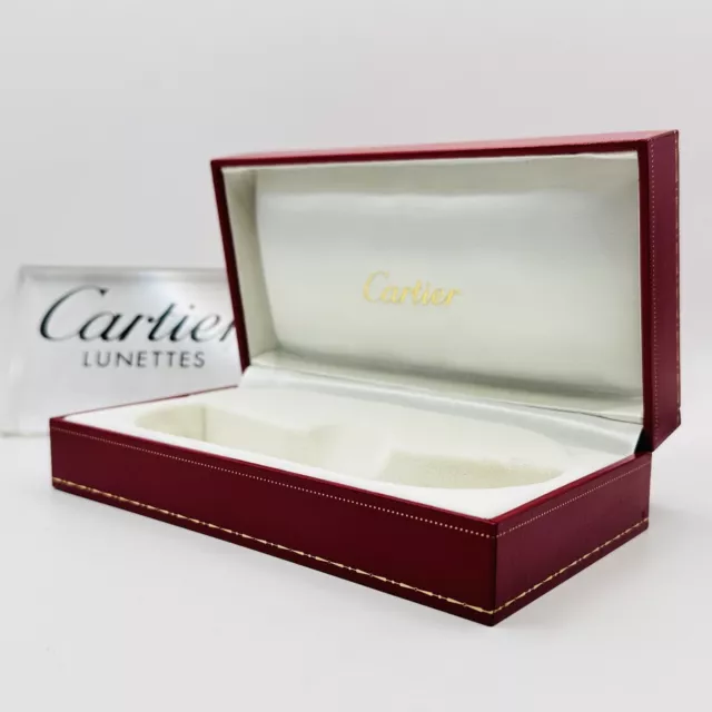 Cartier Étui Lunettes Soleil Rouge Or Boîte Coque Rigide Neuf