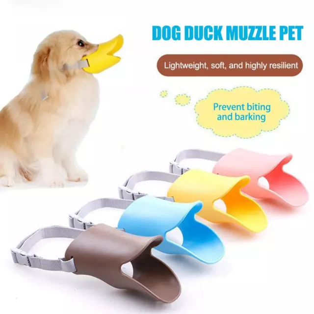 Anti-Bark Duck Muzzle For Small Dogs Adjustable Pet Safety Mouth Muzzles New✨h