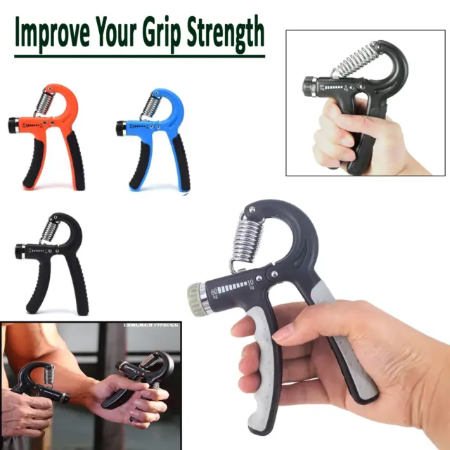 5-60KG Adjustable Hand Grip Strengthener Muscle Wrist Forearm Gripper Exerciser