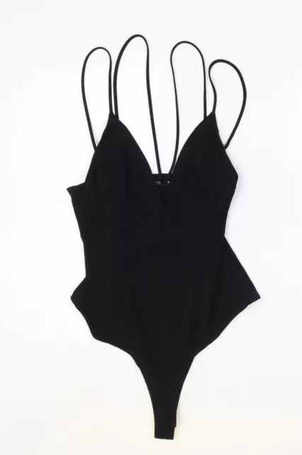Body da donna nero poliestere taglia M a scatto