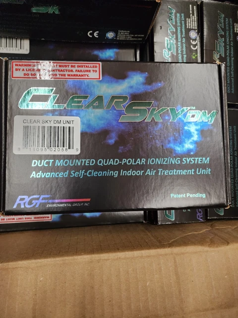 RGF Clear Sky DM Self-Cleaning Air Treatment indoor Ionization Unit. New in box