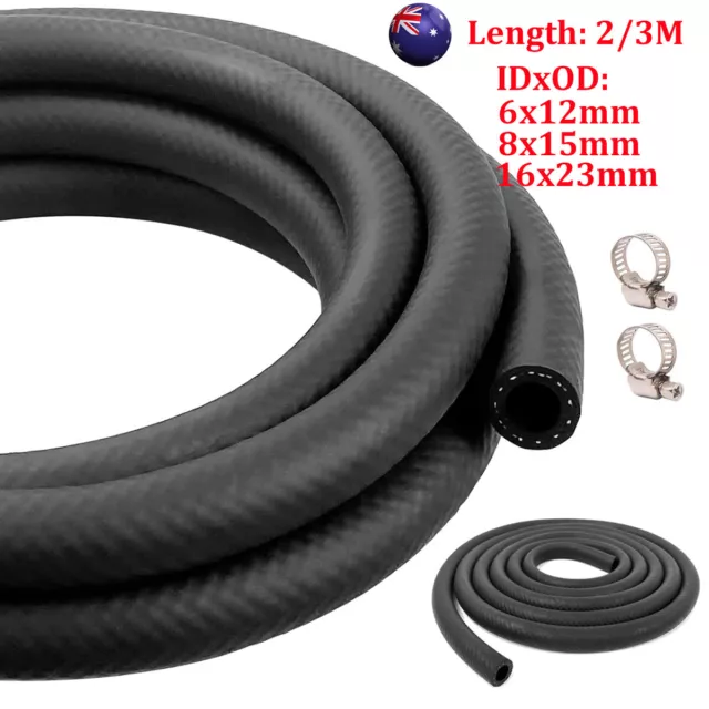 Braided Rubber Fuel Hose 6/8mm 16mm 5/8" 5/16" 1/4" ID Petrol Pipe Gas Oil Line