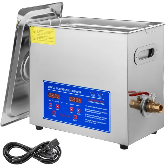 6l 6l Ultrasonic Cleaner Cleaning Stainless Steel brushed Tank digital Control