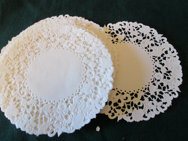 25 Round White 6" Paper Lace Doilies