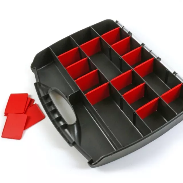 CAJA ORGANIZADORA ARTESANAL 23 Compartimento Ajustable Joyería Hama Cuentas Gemas Estuche de Cadena