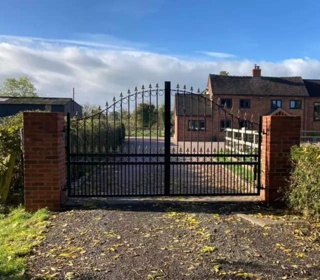 Automated wrought iron gates