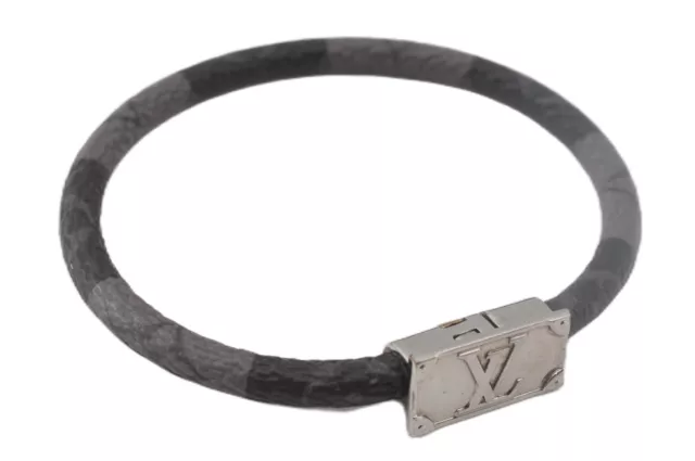 LV Louis Vuitton bracelet Keep It Trunk Bracelet M8040E Monogram Eclipse  Gray