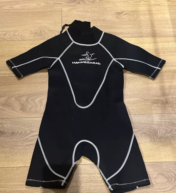 Childs Black Hammerhead Shortie Wetsuit 25” Chest