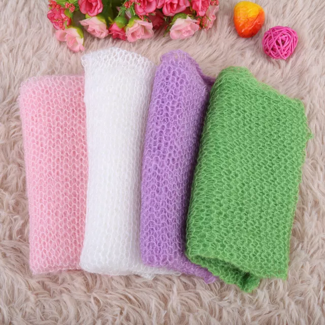 Newborn Baby Knit Crochet Wrap Photo Photography Prop Sleeping Swaddle Blanket 2