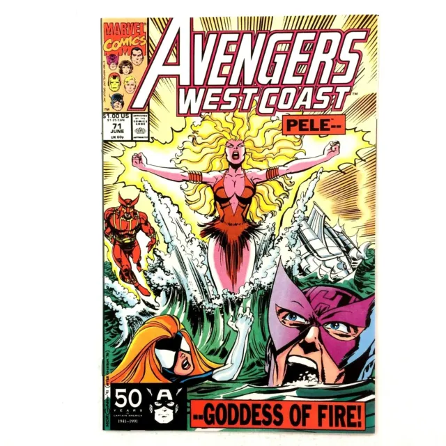 Avengers West Coast #71 Marvel 1991 VF/NM 1st Appearance Pele Scarlet Witch
