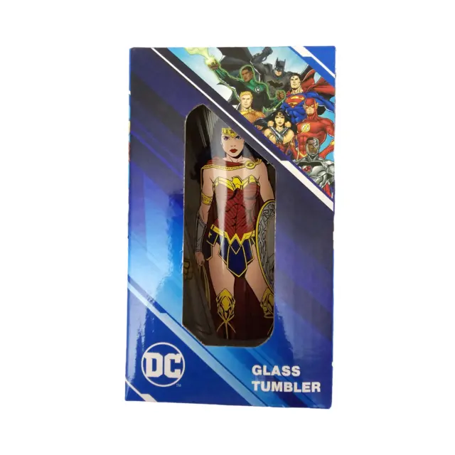 Wonder Woman DC Universe Comic Strip Glass Tumbler