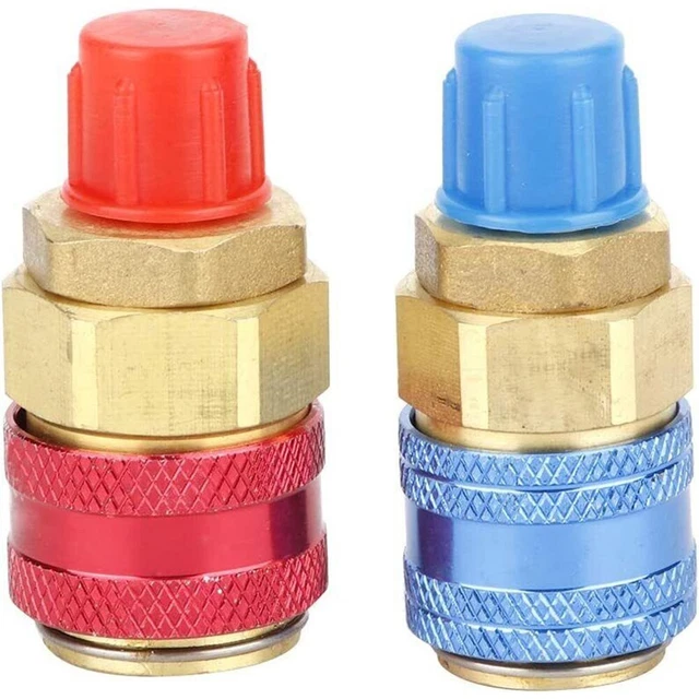 2 PZ. R134A Connettore Veloce Adattatore Frizione Auto Condizionatore Collettore Spessore