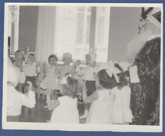 Beautiful boys and girls dancing in kindergarten Soviet Vintage Photo USSR
