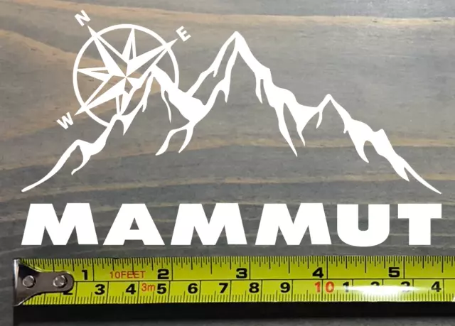Mammut Sticker Decal 5.5" Hiking Climbing Backpack Jacket White Backcountry