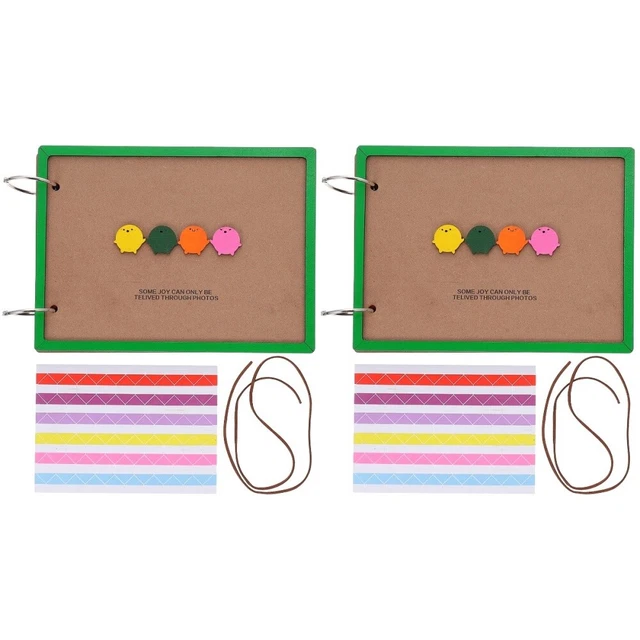 2 Sets von Diy Bild Album Memorybook Album Holz Sammelalbum Album