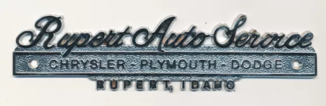 Mopar Rupert Auto Service Chrysler Plymouth Dodge Idaho Car Dealer Emblem Badge