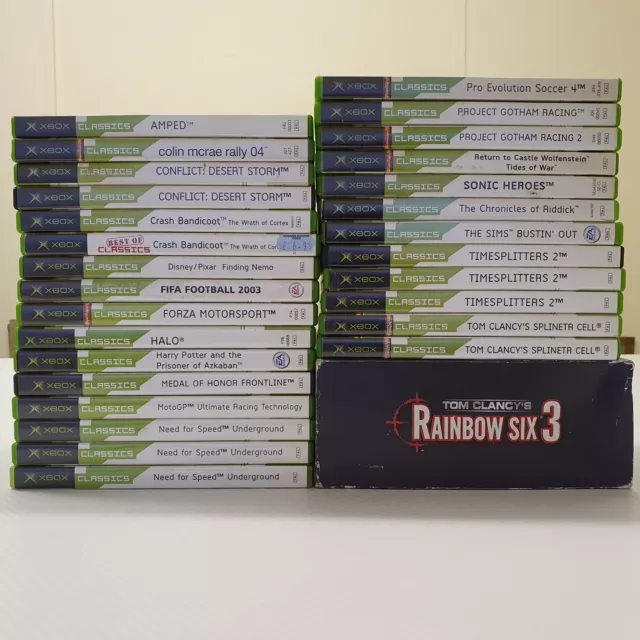 28 Original Microsoft Xbox Classics Games Bundle Joblot Rainbow Six 3 + Headset