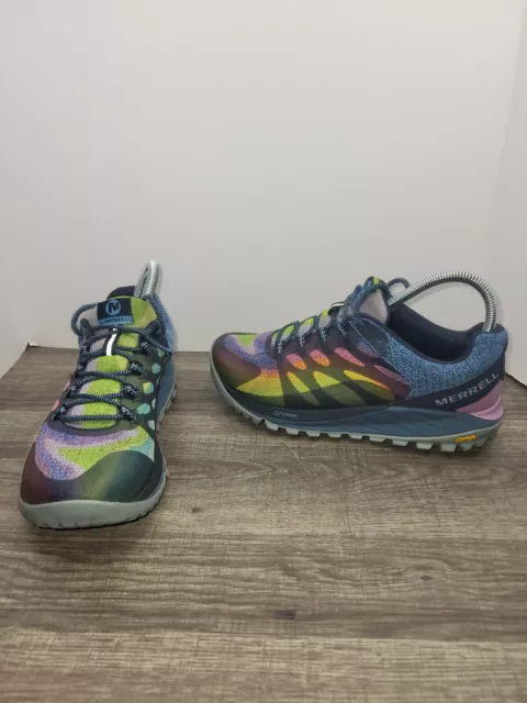 Merrell Antora 2 Rainbow Sneakers Trail Run Shoes Womens Size 7.5 Wide