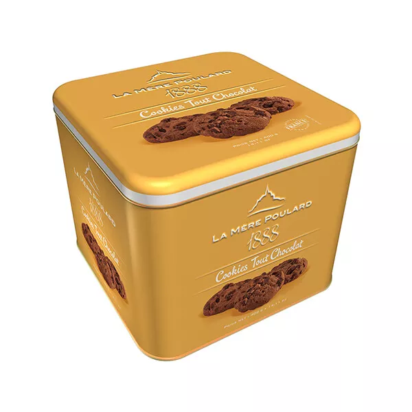La Mère Poulard French Biscuits All Chocolate Cookies Metal Box Mont St Michel
