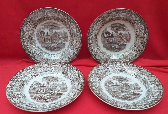 4 Platos Hondos De La Cartuja De Sevilla Pickman