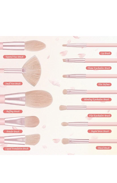 Set da 12 pennelli professionali per Make-up,Pennello Trucco Ombretto 2