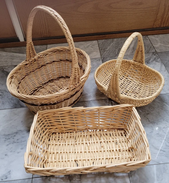 LOT of 3 ~Assortment Of Baskets with Handles - Easter Basket/Planters ~ EUC