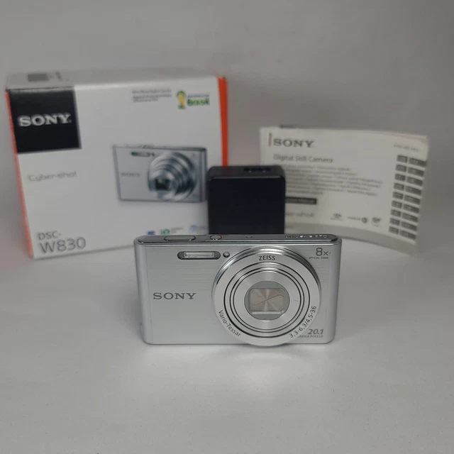 SONY CYBER-SHOT DSC-W830 20.1MP 8x Compact Digital Camera Silver ...