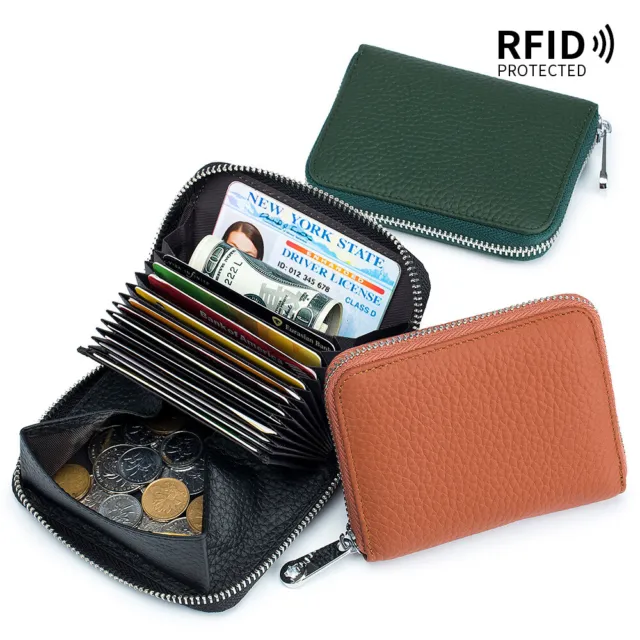 Kartenetui Kreditkartenetui RFID Schutz Mini Leder Geldbörse Scheckkartenetui
