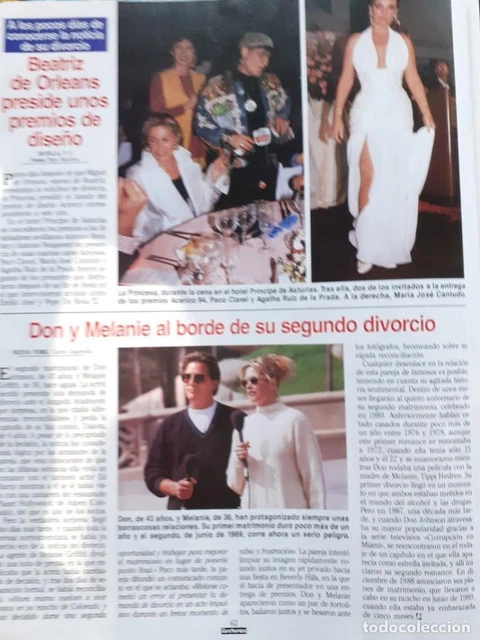 Ausschnitt l 2190 Don Johnson Melanie Girffith Beatriz von Orleans