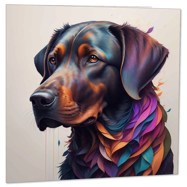 Biglietto di Natale con labrador – Carino cane Natale biglietti festivi 145 x 145 mm