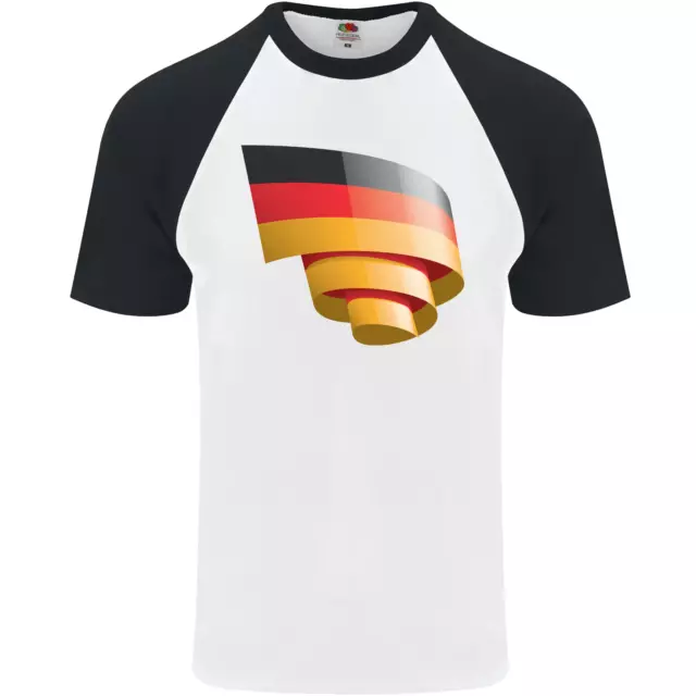 Chicorées Allemagne Drapeau Allemand Jour Football HOMMES S/S Baseball T-Shirt