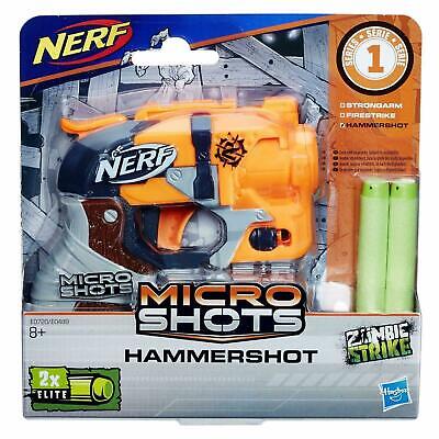 HASBRO - Nerf MicroShots - Hammershots - Pistolet Avec 2 Fléchettes + 8 Ans