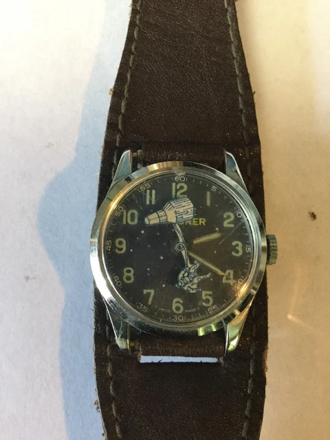 VINTAGE SPACE EXPLORER Watch Swiss Made Bradley Time 1967 